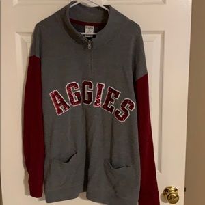 PINK Aggies 1/4 zip sweatshirt